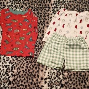 Dinosaur and Animal Print Kids Pajama Set